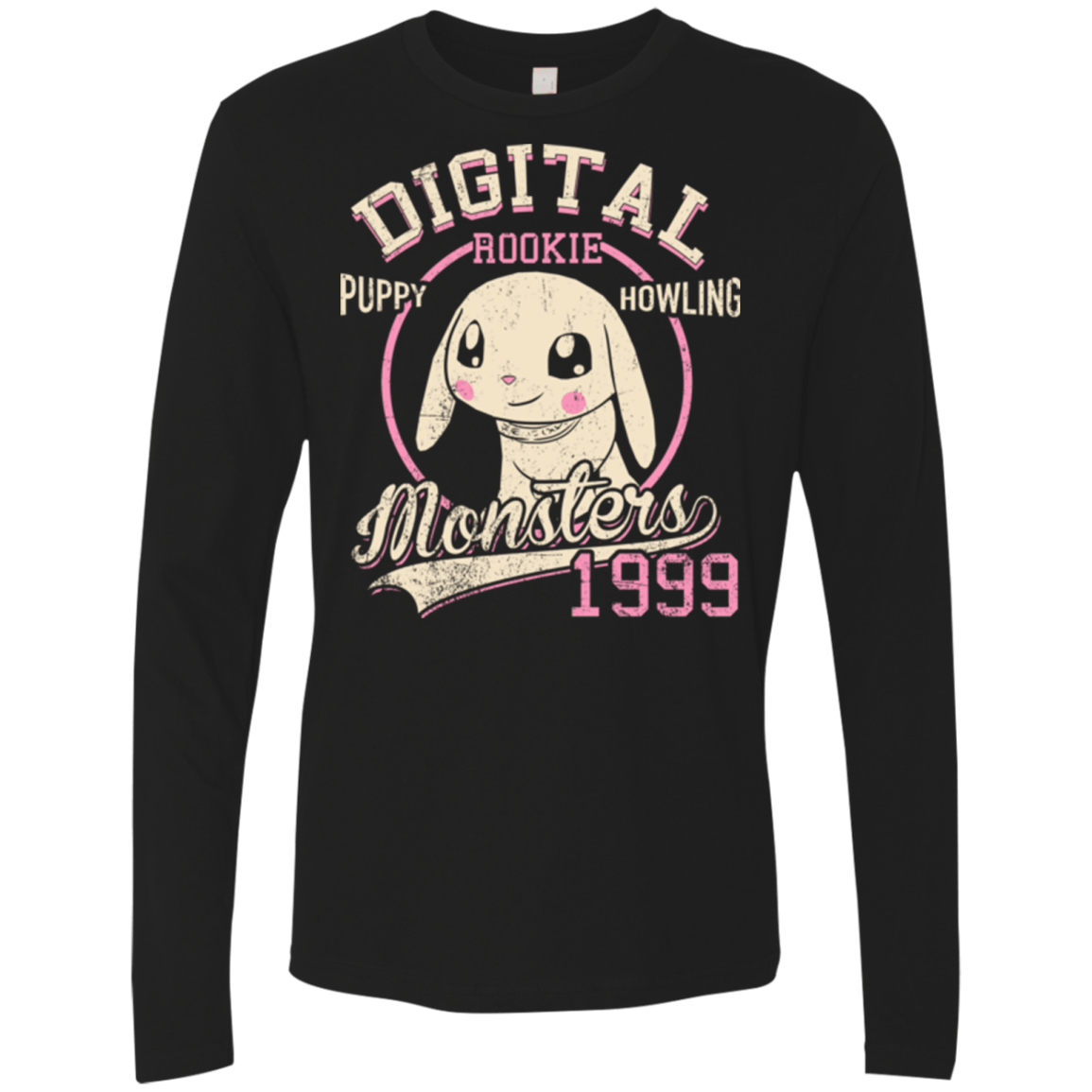 T-Shirts Black / Small Puppy Howling Men's Premium Long Sleeve
