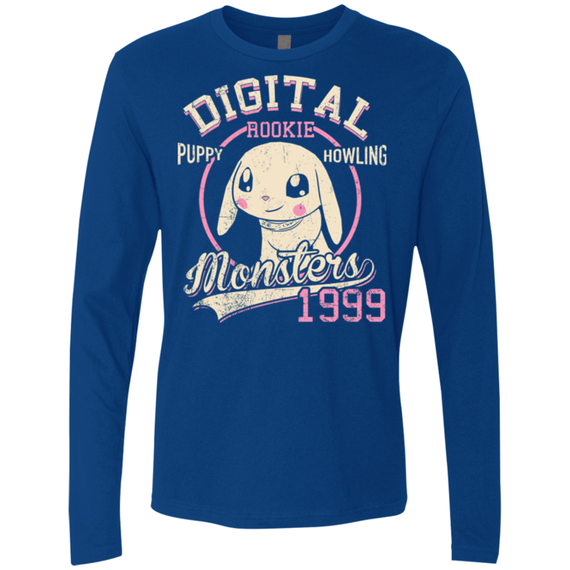 T-Shirts Royal / Small Puppy Howling Men's Premium Long Sleeve