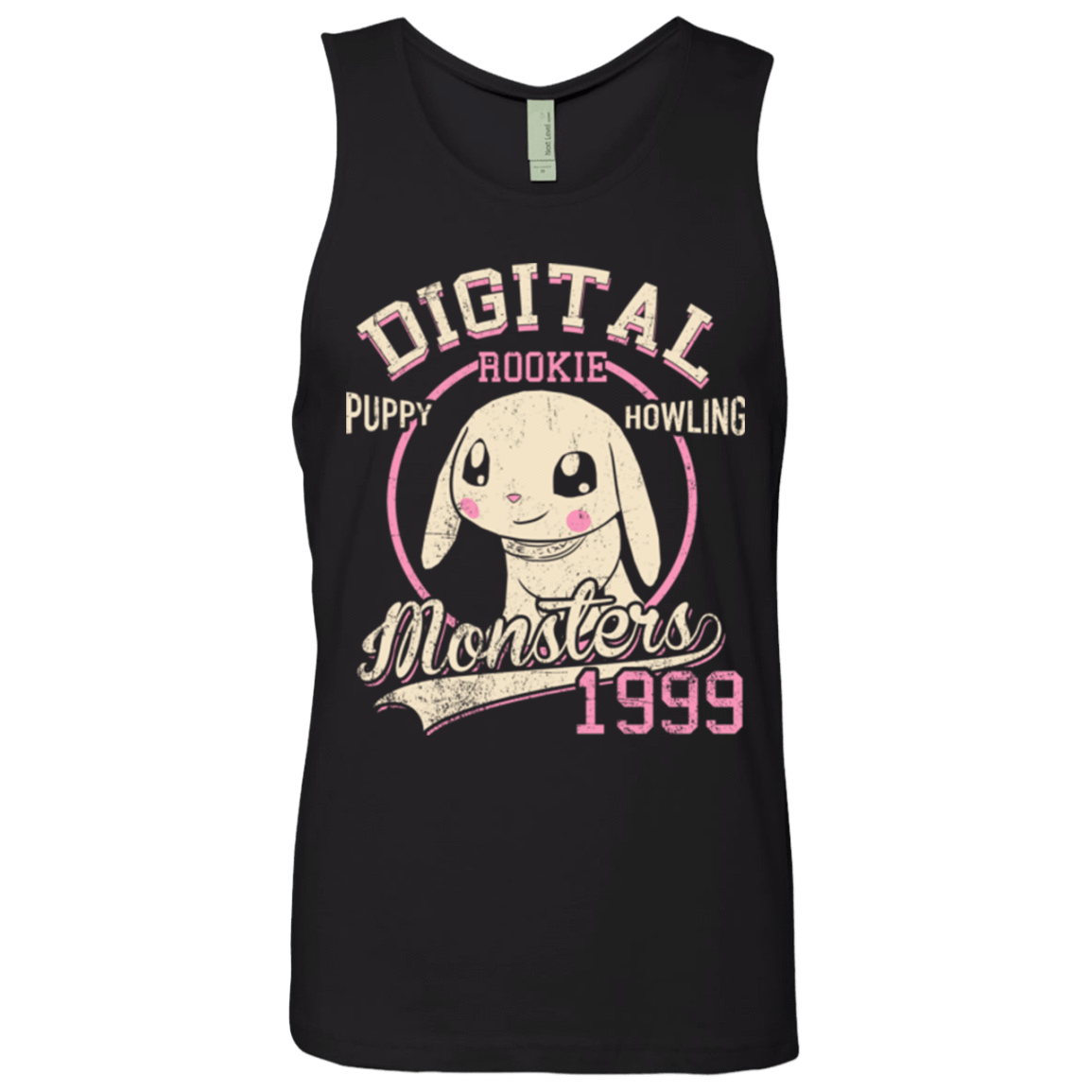 T-Shirts Black / Small Puppy Howling Men's Premium Tank Top