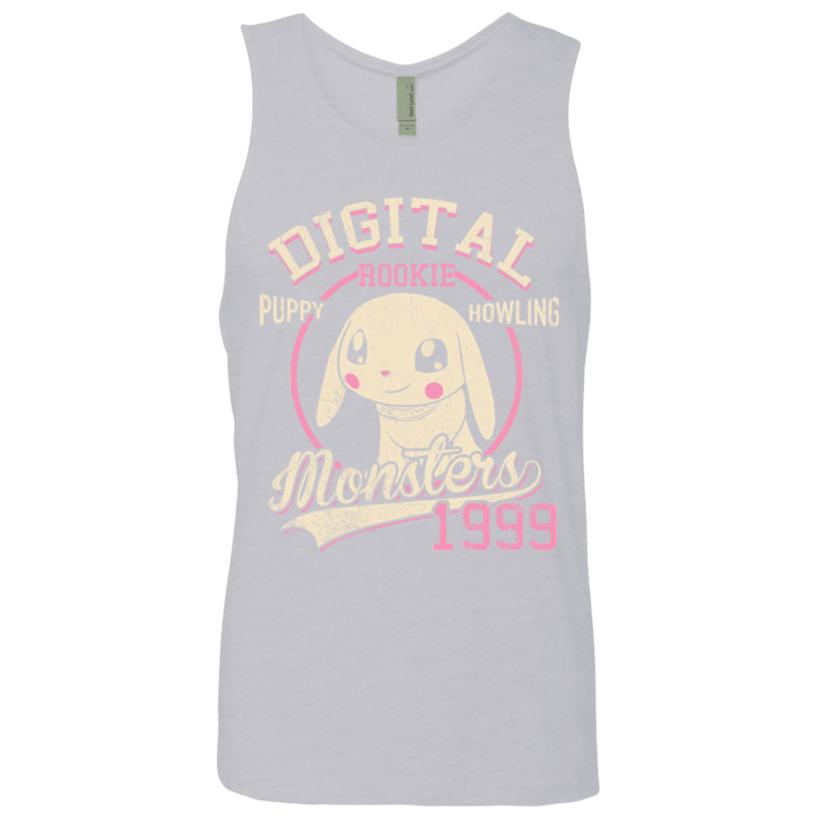 T-Shirts Heather Grey / Small Puppy Howling Men's Premium Tank Top