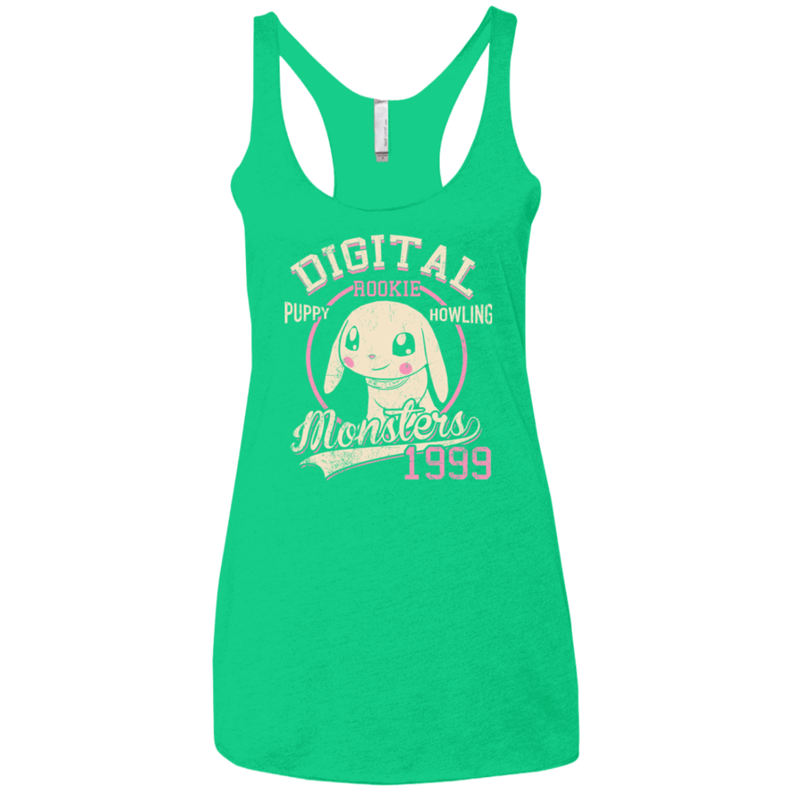 T-Shirts Envy / X-Small Puppy Howling Women's Triblend Racerback Tank