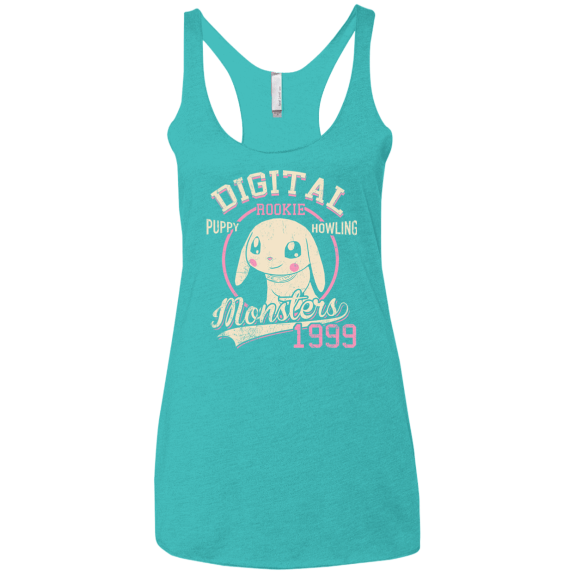 T-Shirts Tahiti Blue / X-Small Puppy Howling Women's Triblend Racerback Tank