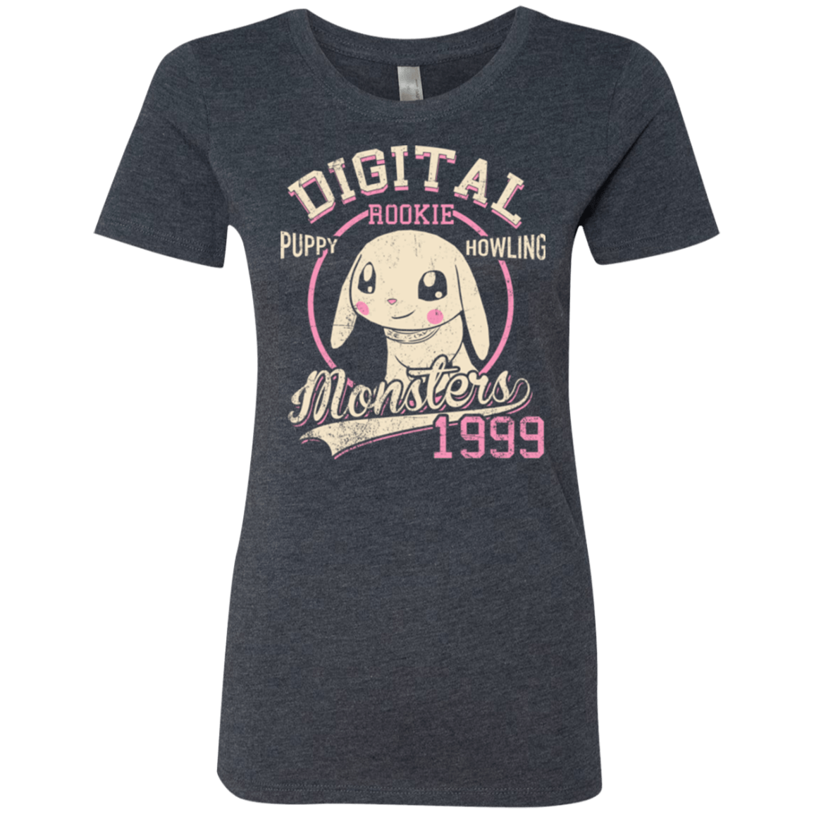 T-Shirts Vintage Navy / Small Puppy Howling Women's Triblend T-Shirt