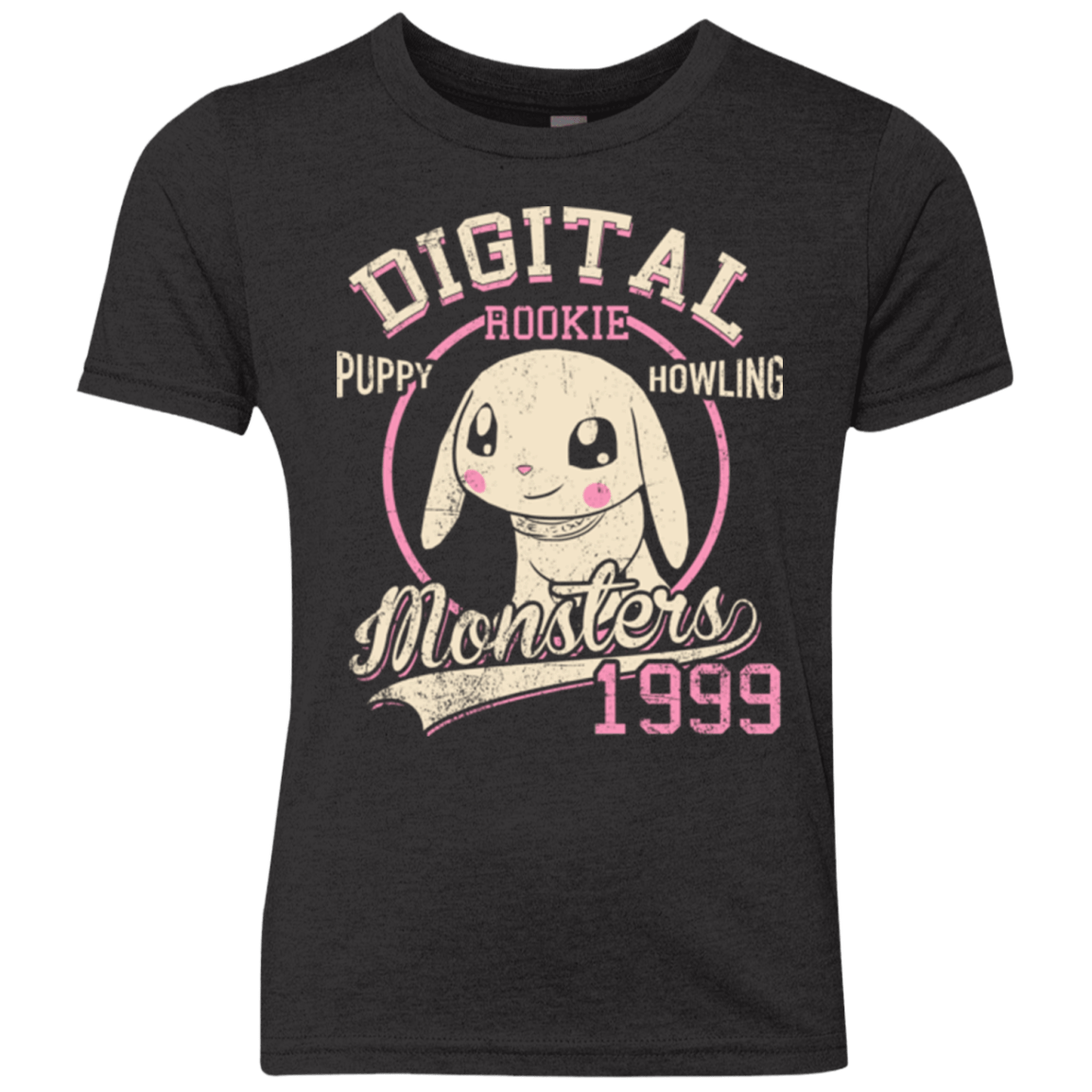 T-Shirts Vintage Black / YXS Puppy Howling Youth Triblend T-Shirt