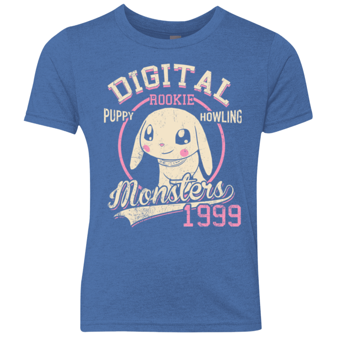 T-Shirts Vintage Royal / YXS Puppy Howling Youth Triblend T-Shirt