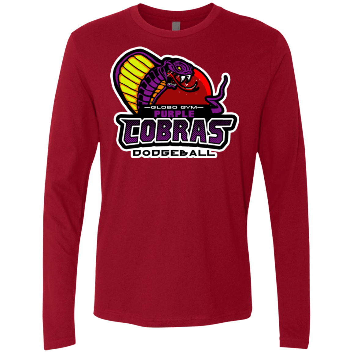 T-Shirts Cardinal / Small Purple Cobras Men's Premium Long Sleeve
