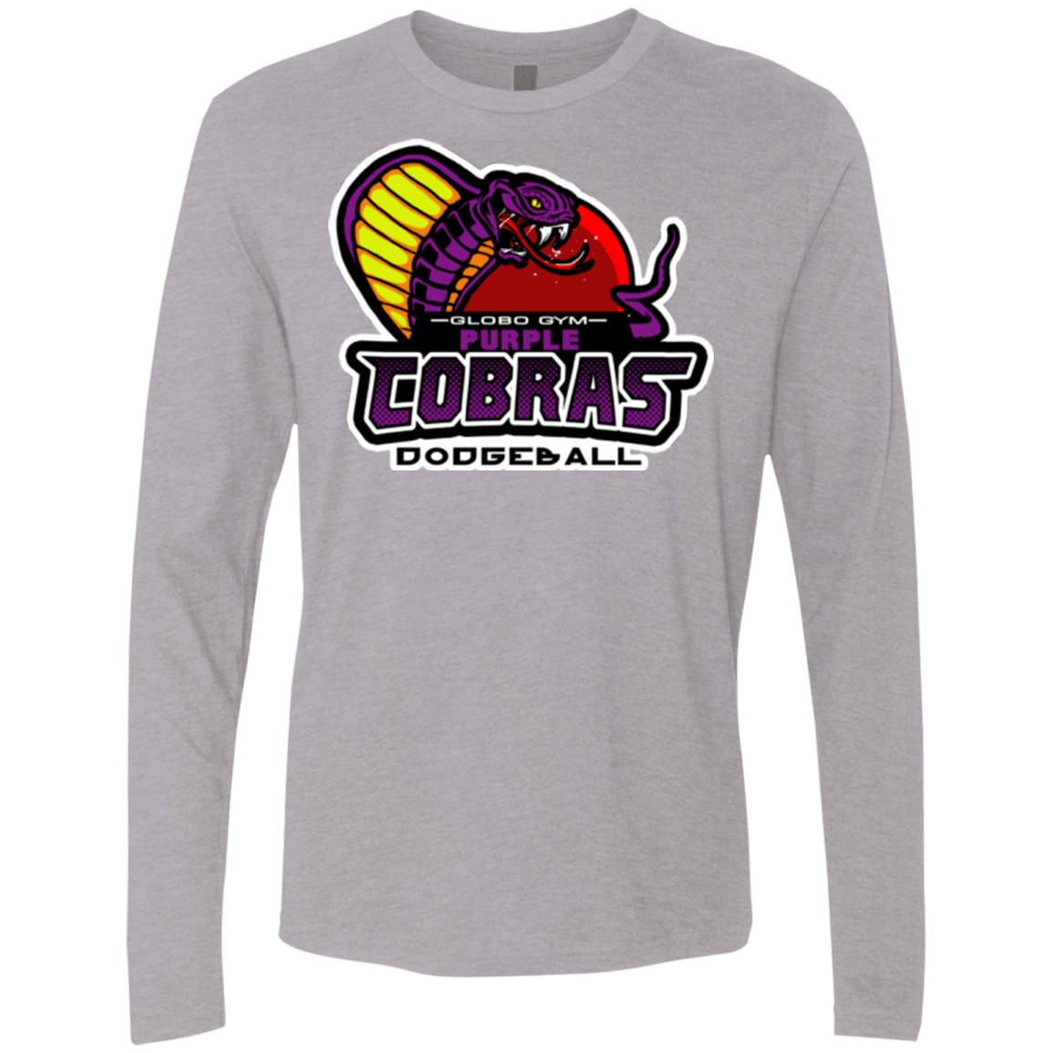 T-Shirts Heather Grey / Small Purple Cobras Men's Premium Long Sleeve