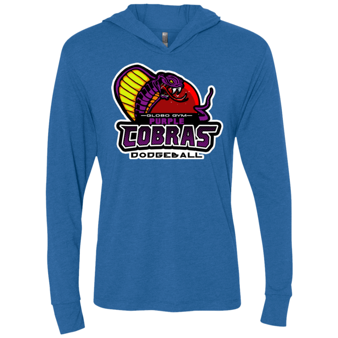 T-Shirts Vintage Royal / X-Small Purple Cobras Triblend Long Sleeve Hoodie Tee