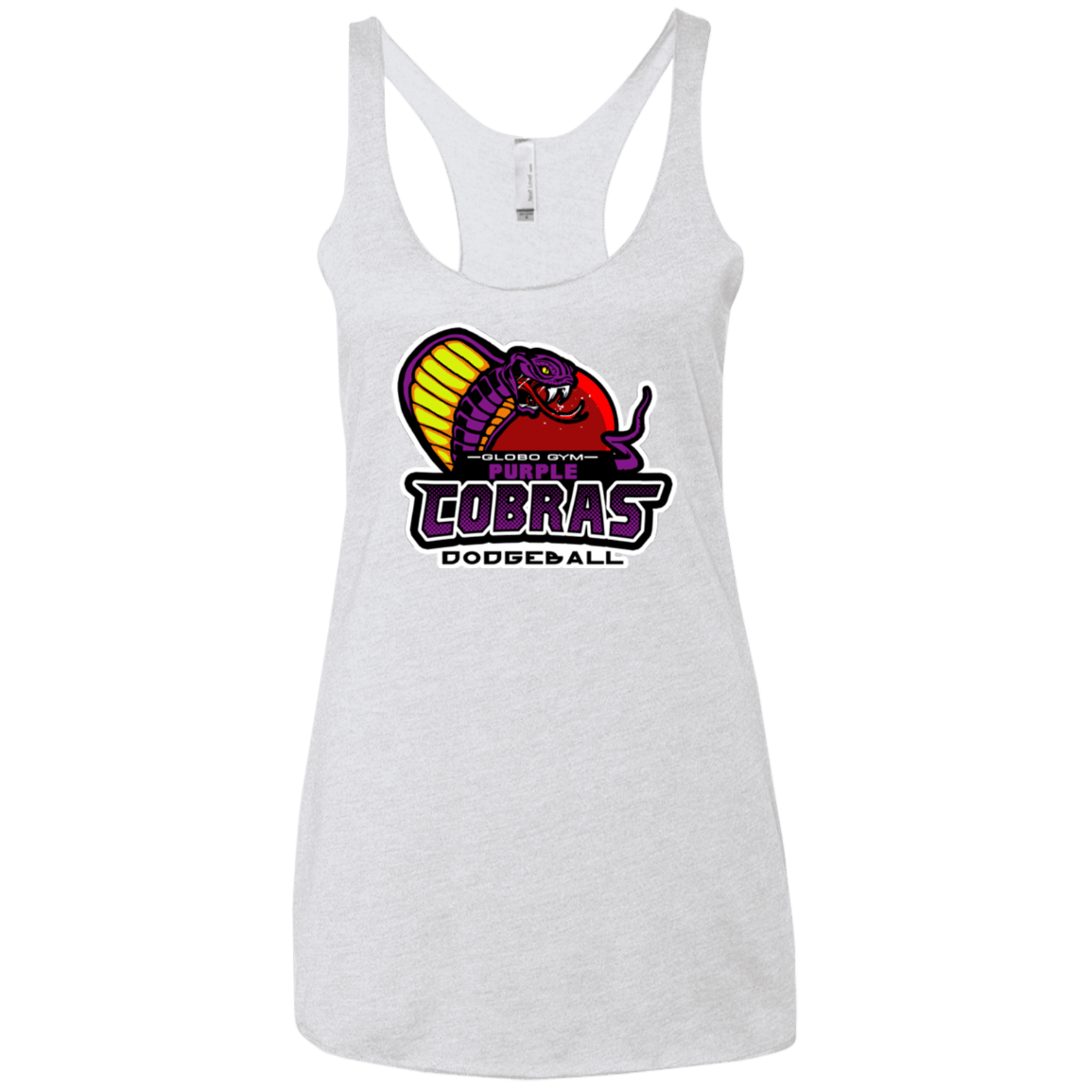 T-Shirts Heather White / X-Small Purple Cobras Women's Triblend Racerback Tank