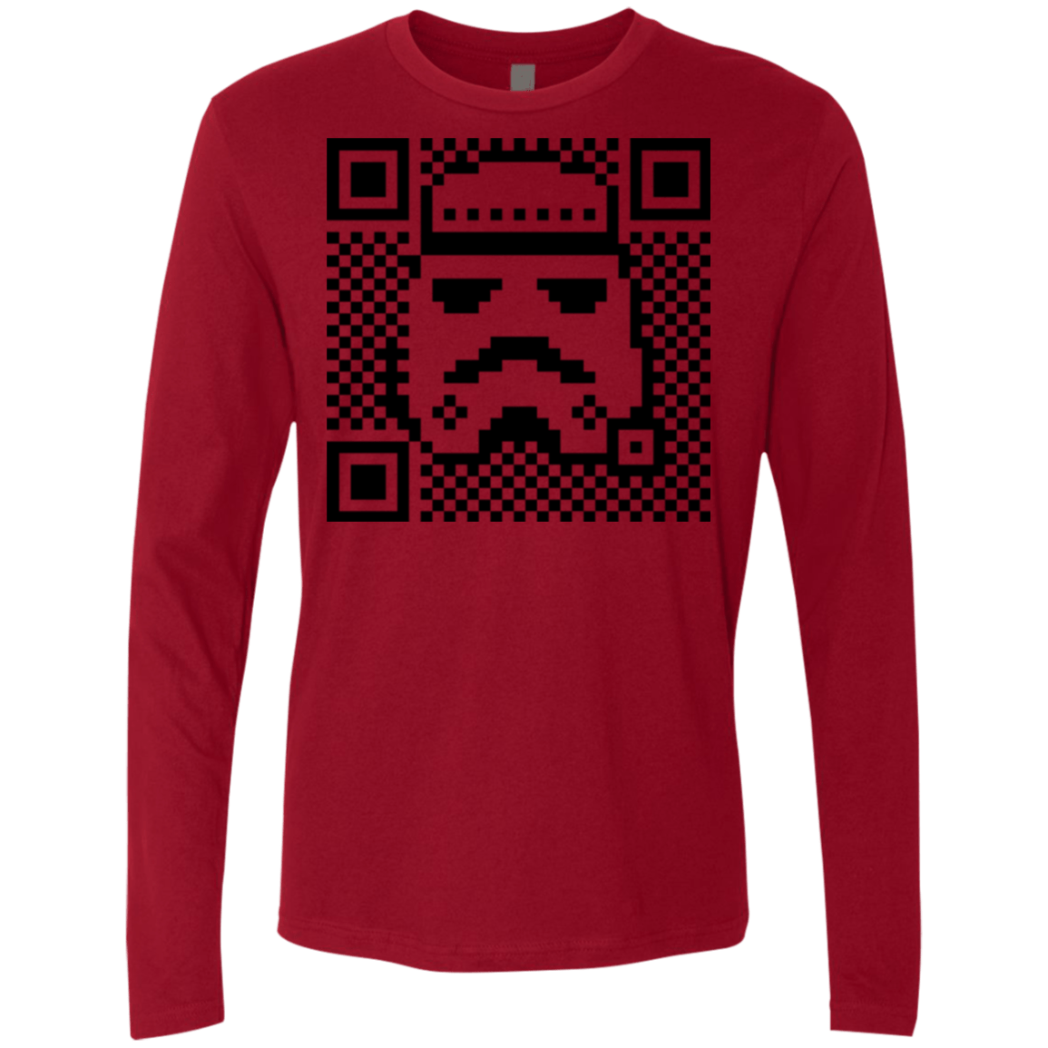 T-Shirts Cardinal / Small QR trooper Men's Premium Long Sleeve