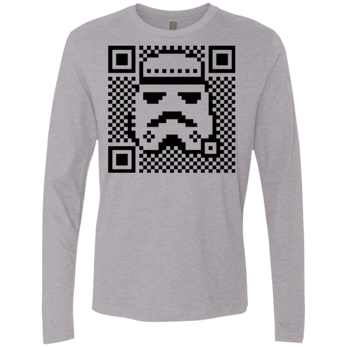 T-Shirts Heather Grey / Small QR trooper Men's Premium Long Sleeve