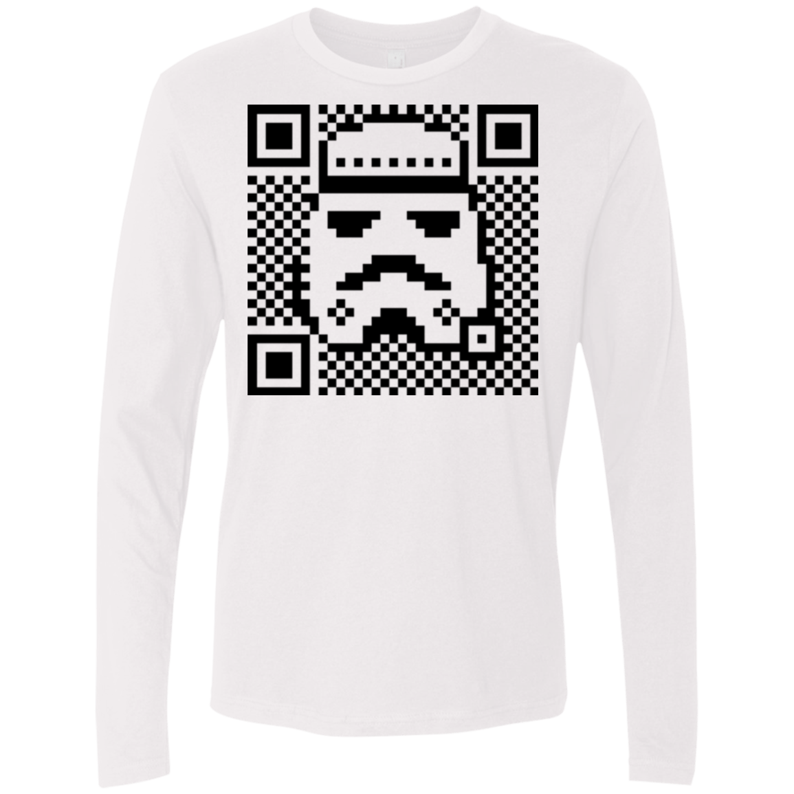 T-Shirts White / Small QR trooper Men's Premium Long Sleeve