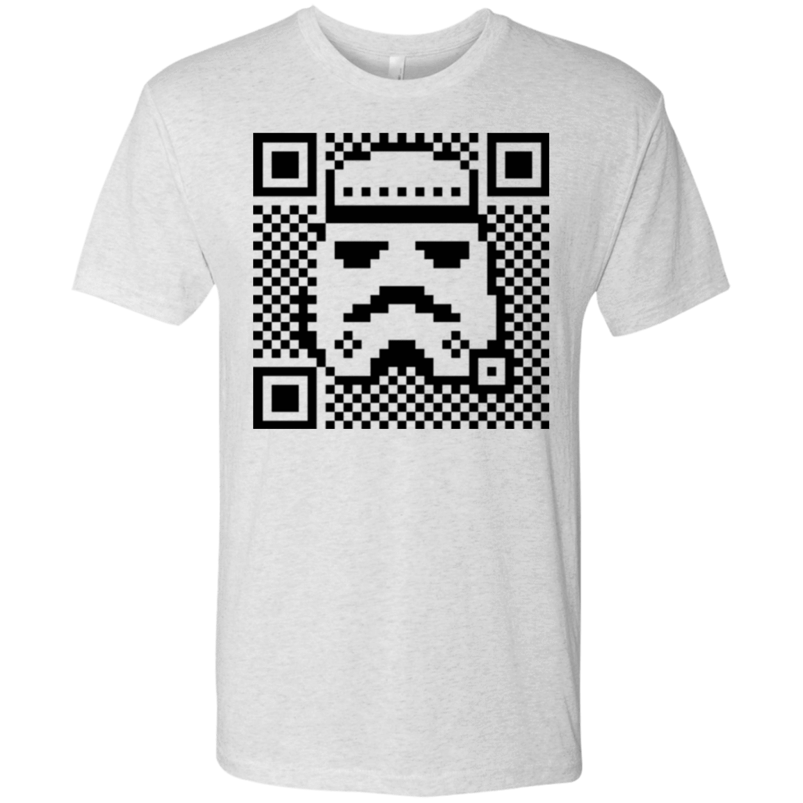 T-Shirts Heather White / Small QR trooper Men's Triblend T-Shirt