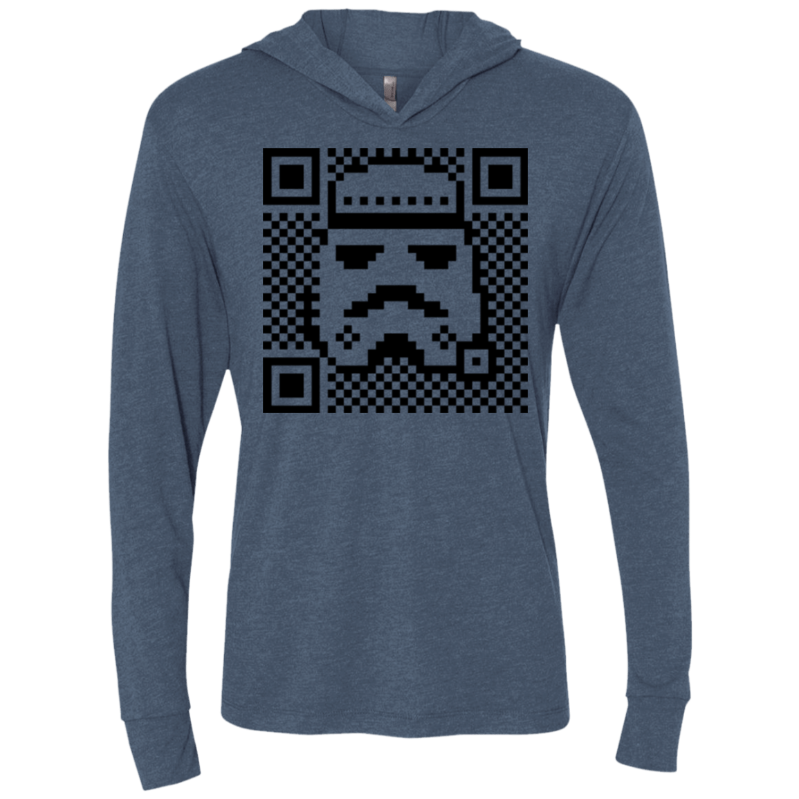 T-Shirts Indigo / X-Small QR trooper Triblend Long Sleeve Hoodie Tee