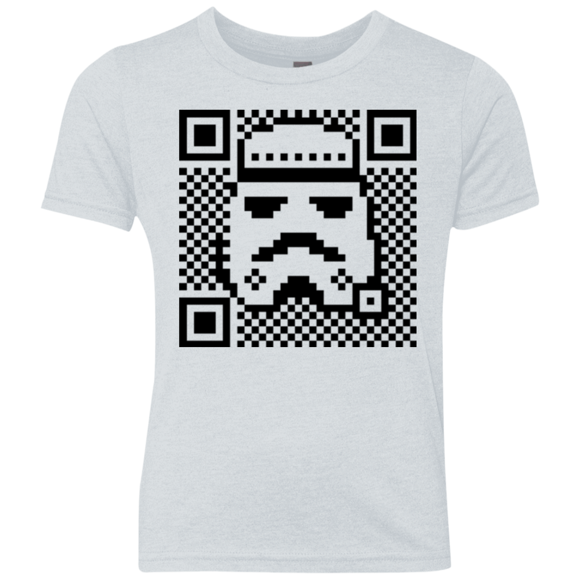 T-Shirts Heather White / YXS QR trooper Youth Triblend T-Shirt
