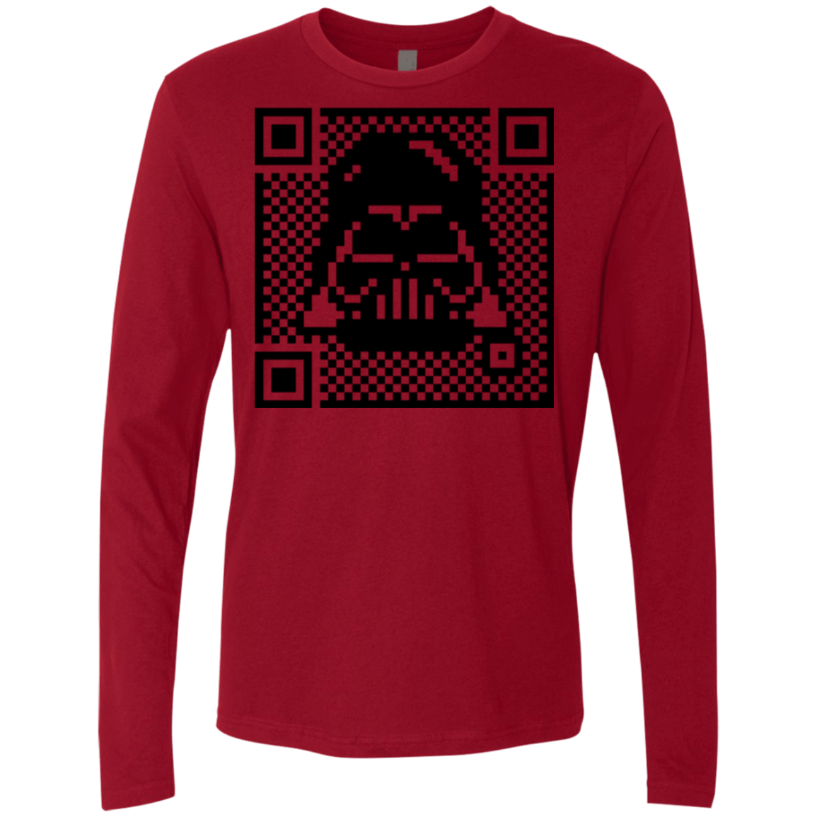 T-Shirts Cardinal / Small QR vader Men's Premium Long Sleeve