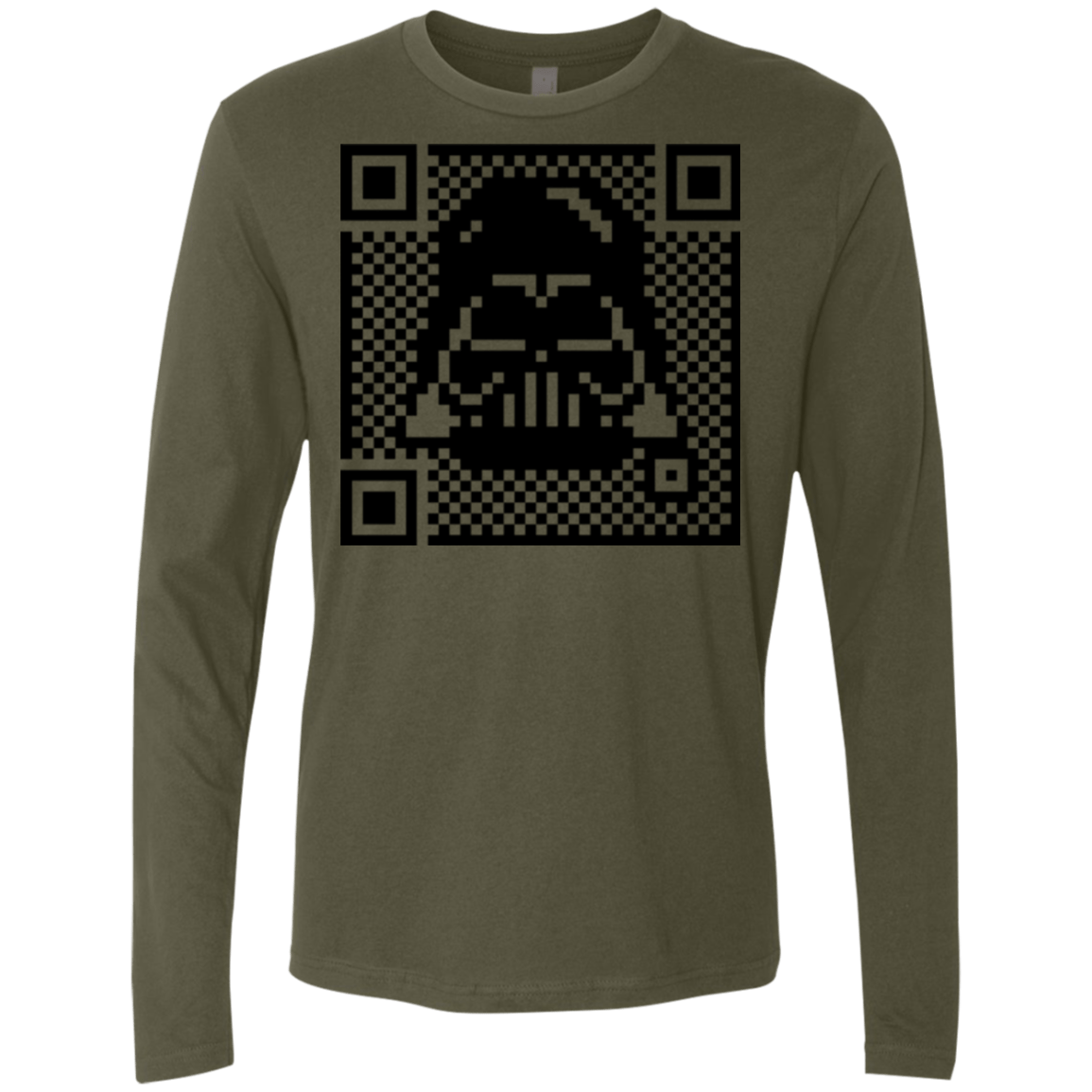 T-Shirts Military Green / Small QR vader Men's Premium Long Sleeve