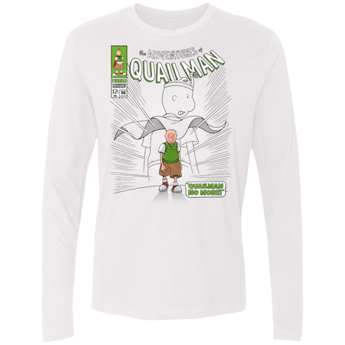T-Shirts White / Small Quailman No More Men's Premium Long Sleeve