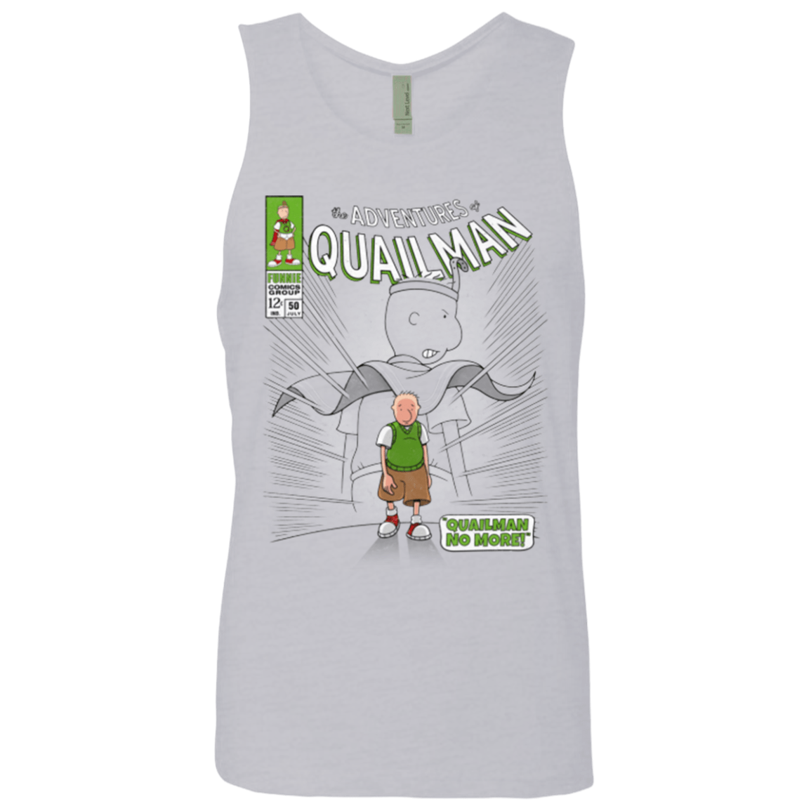 T-Shirts Heather Grey / Small Quailman No More Men's Premium Tank Top