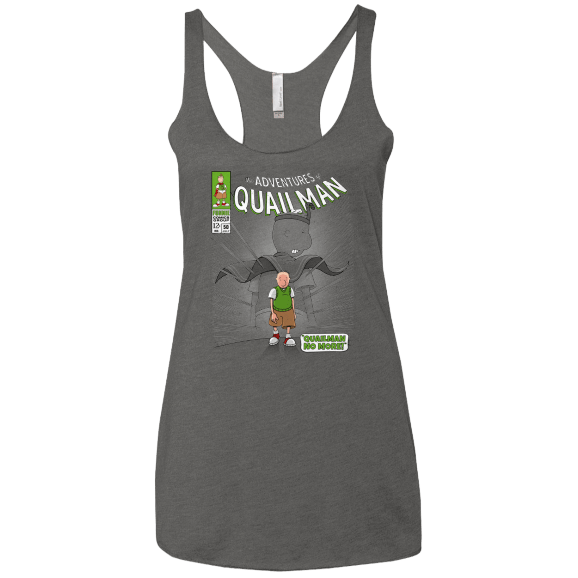 T-Shirts Premium Heather / X-Small Quailman No More Women's Triblend Racerback Tank