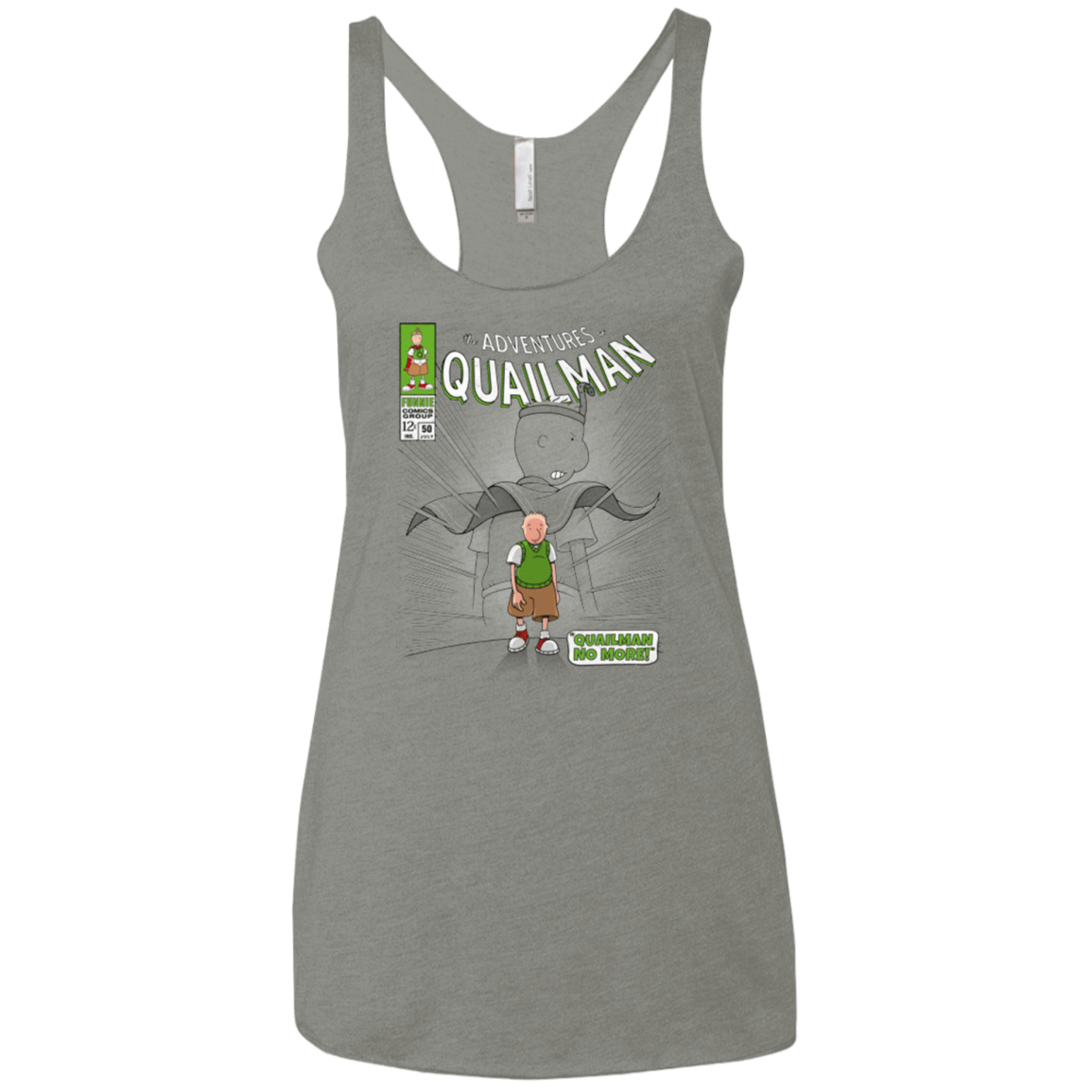 T-Shirts Venetian Grey / X-Small Quailman No More Women's Triblend Racerback Tank