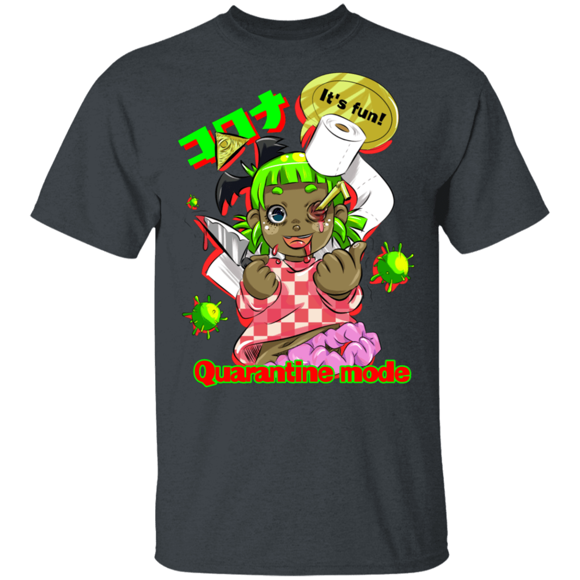 T-Shirts Dark Heather / S Quarantine Mode T-Shirt