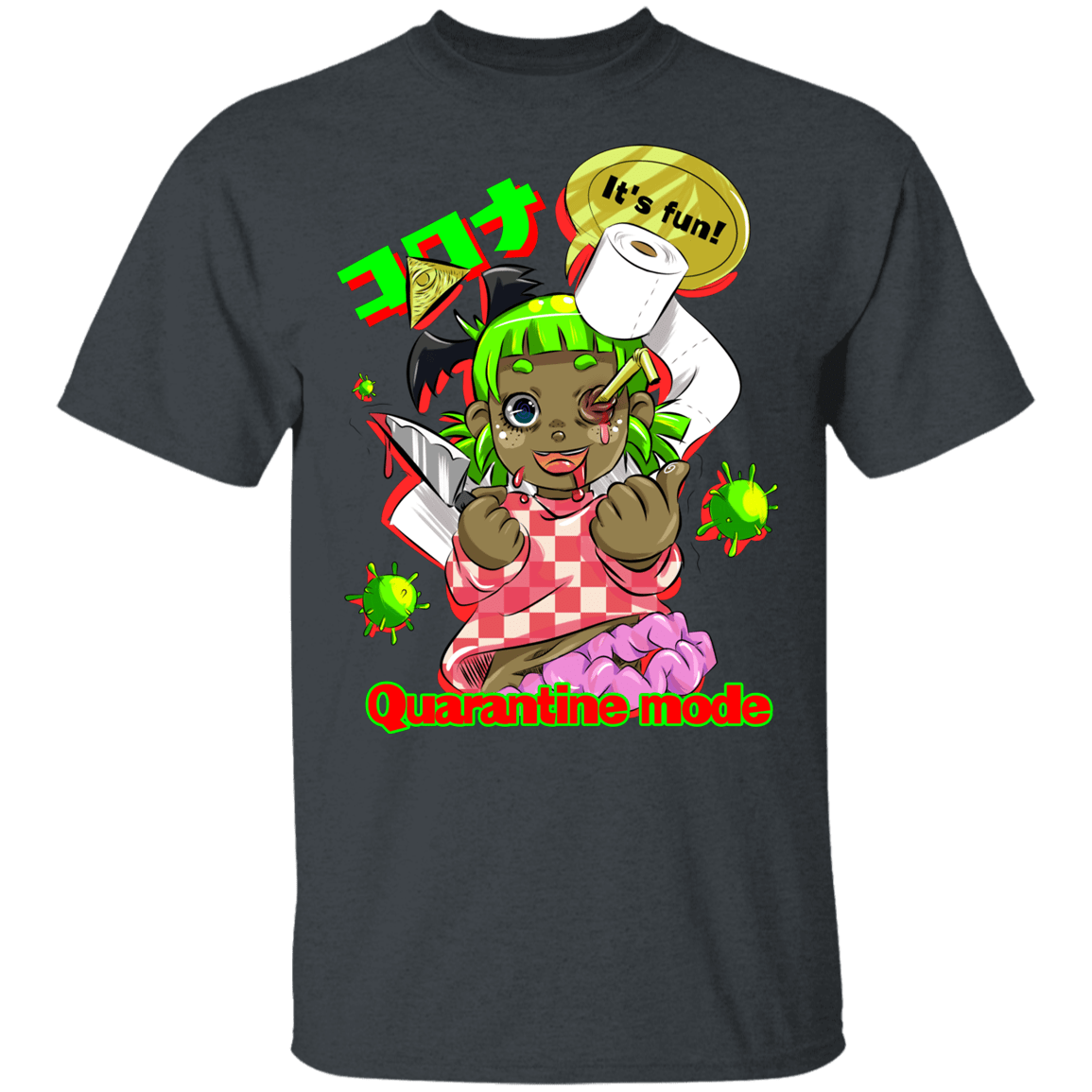 T-Shirts Dark Heather / YXS Quarantine Mode Youth T-Shirt