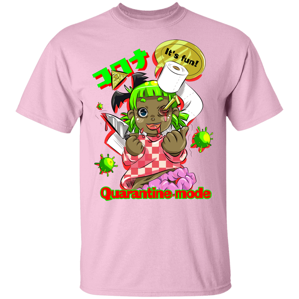 T-Shirts Light Pink / YXS Quarantine Mode Youth T-Shirt