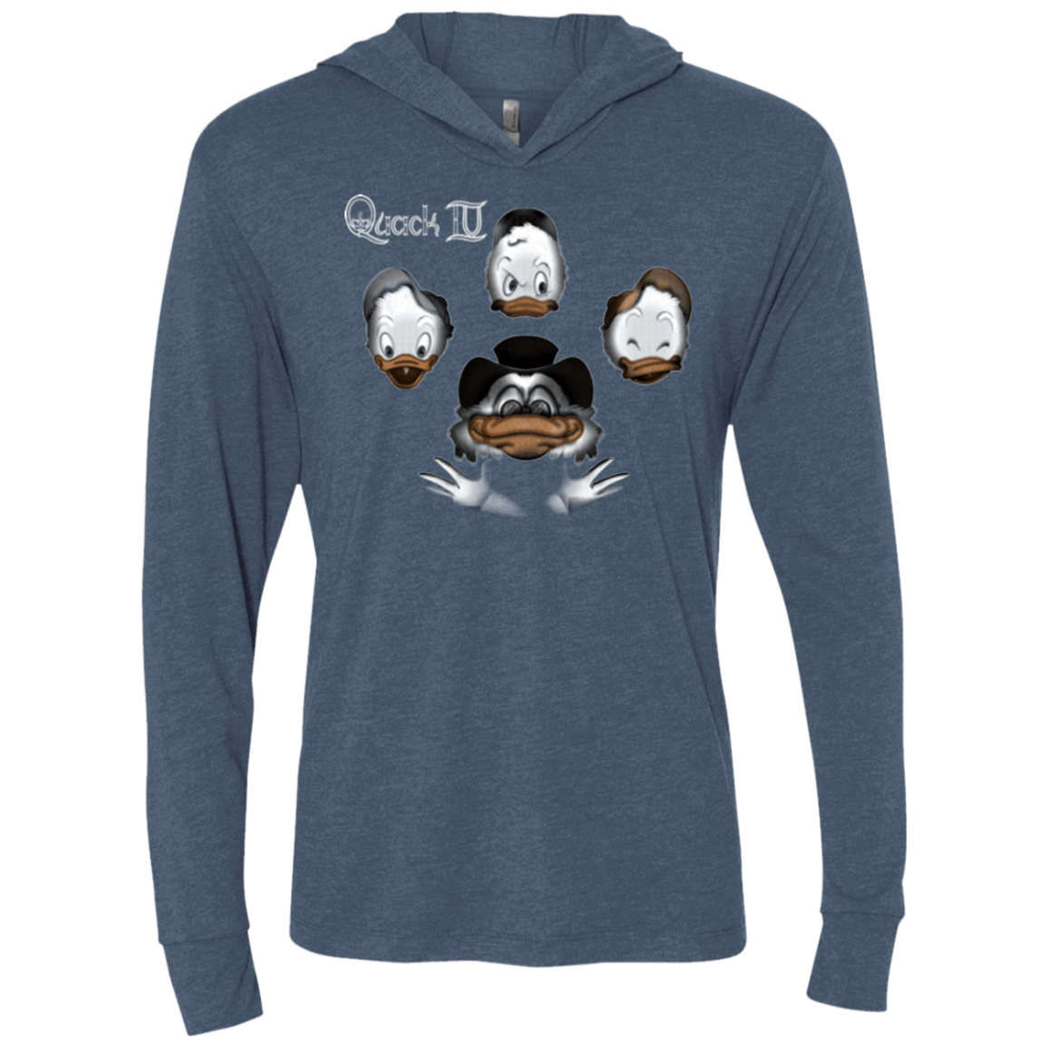 T-Shirts Indigo / X-Small Quaxk IV Triblend Long Sleeve Hoodie Tee