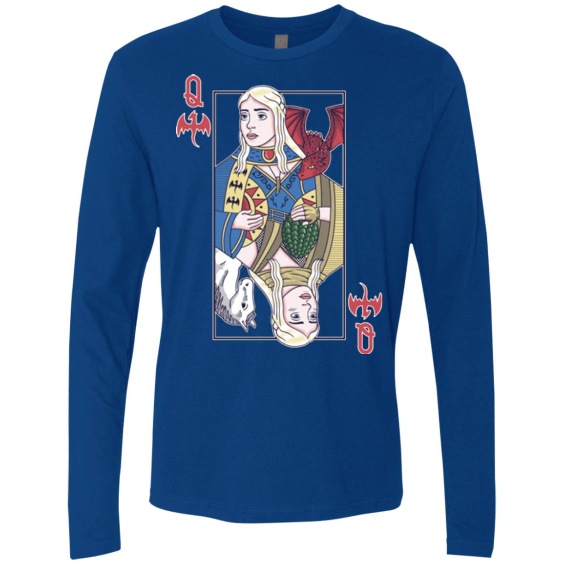 T-Shirts Royal / Small Queen of Dragons Men's Premium Long Sleeve