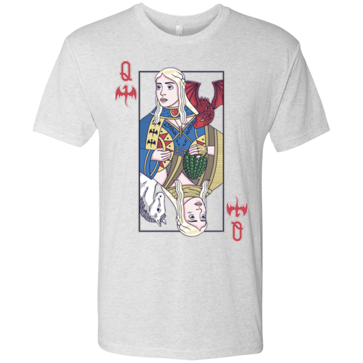T-Shirts Heather White / Small Queen of Dragons Men's Triblend T-Shirt