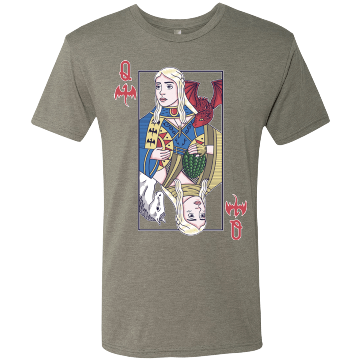 T-Shirts Venetian Grey / Small Queen of Dragons Men's Triblend T-Shirt