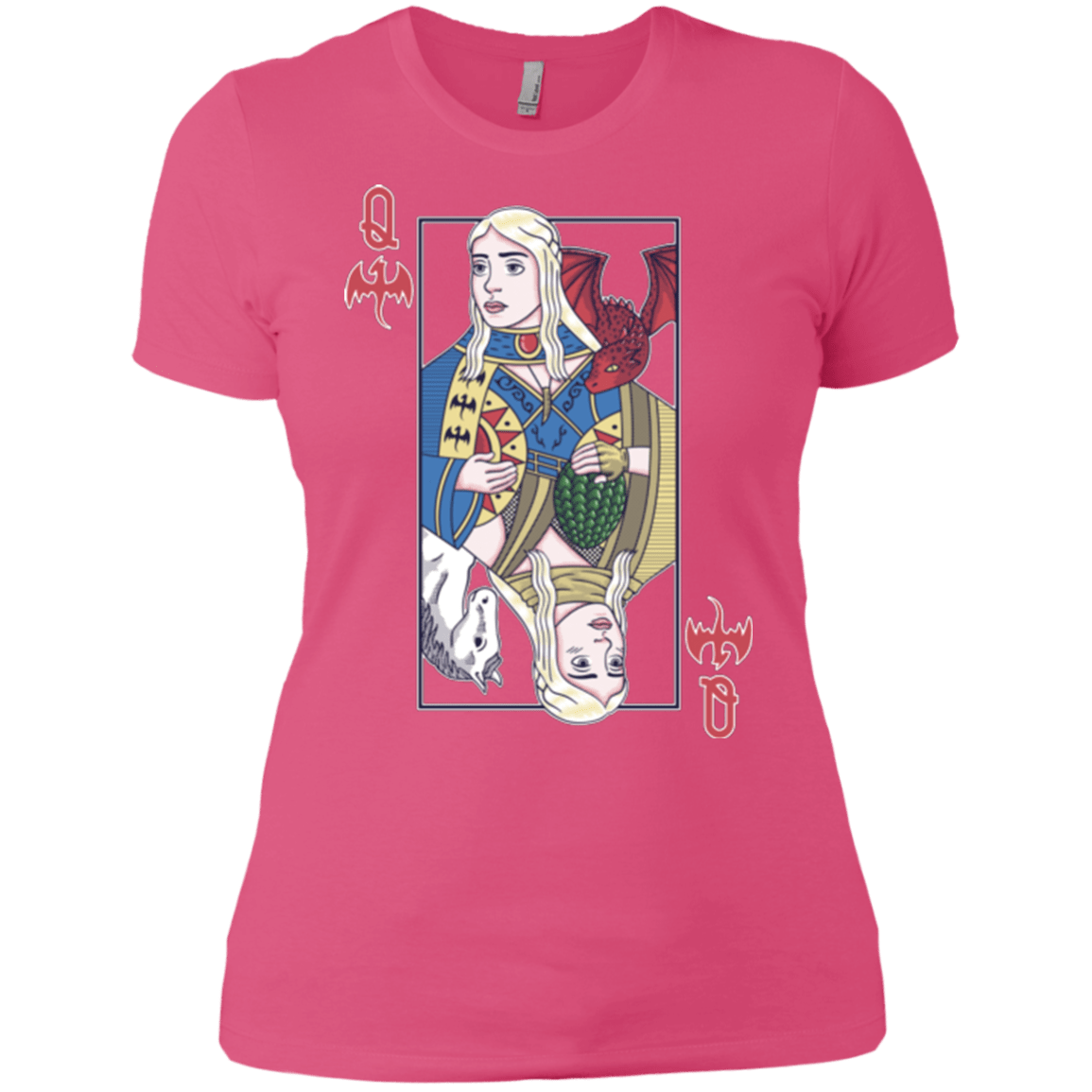 T-Shirts Hot Pink / X-Small Queen of Dragons Women's Premium T-Shirt