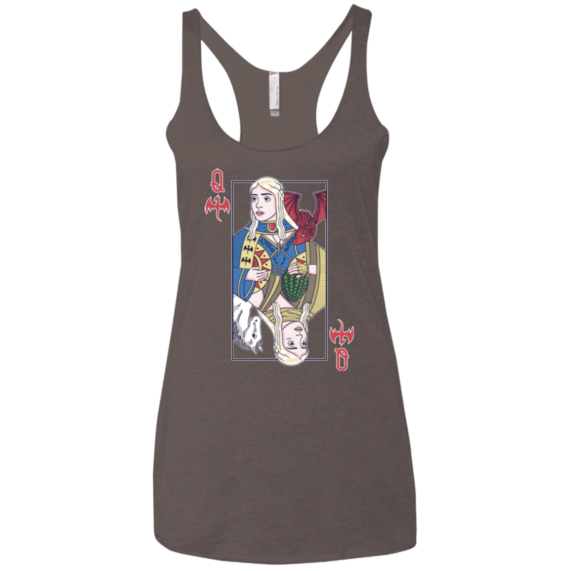 T-Shirts Macchiato / X-Small Queen of Dragons Women's Triblend Racerback Tank
