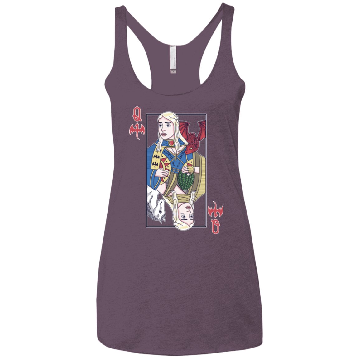 T-Shirts Vintage Purple / X-Small Queen of Dragons Women's Triblend Racerback Tank