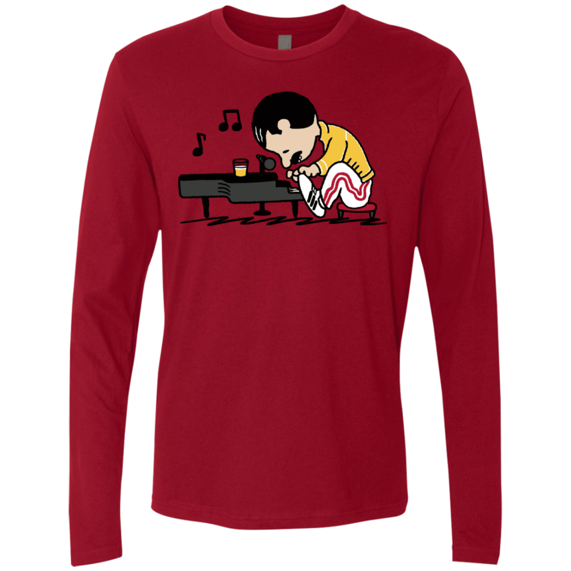 T-Shirts Cardinal / S Queenuts Men's Premium Long Sleeve