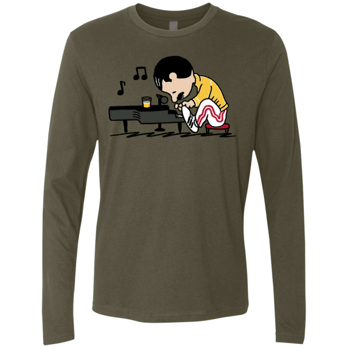 T-Shirts Military Green / S Queenuts Men's Premium Long Sleeve