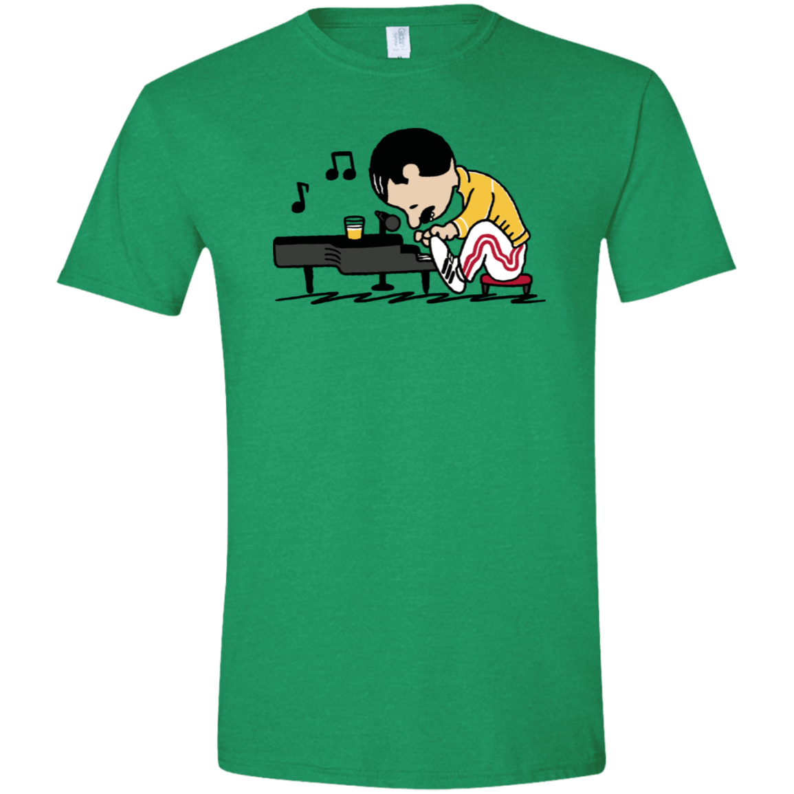 T-Shirts Heather Irish Green / S Queenuts Men's Semi-Fitted Softstyle