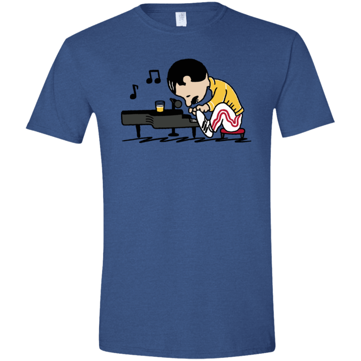 T-Shirts Heather Royal / X-Small Queenuts Men's Semi-Fitted Softstyle