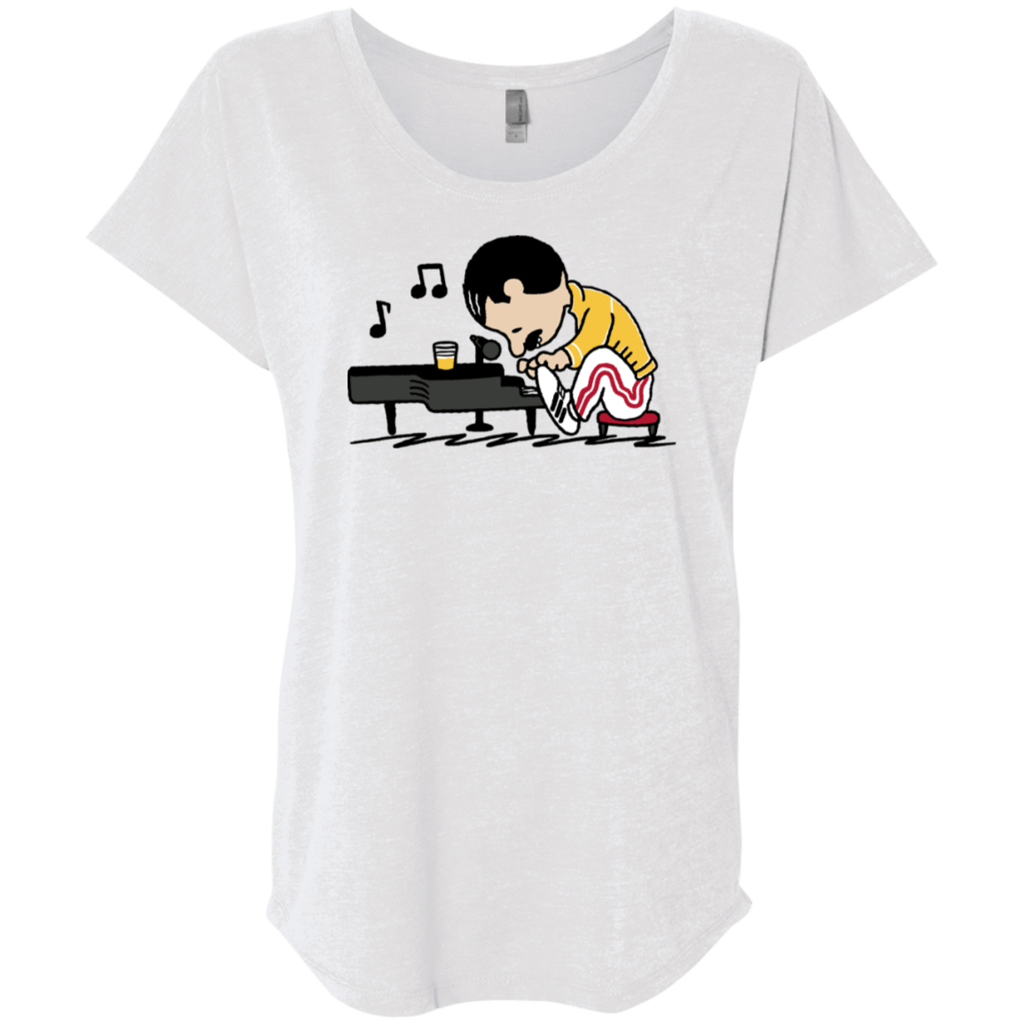 T-Shirts Heather White / X-Small Queenuts Triblend Dolman Sleeve