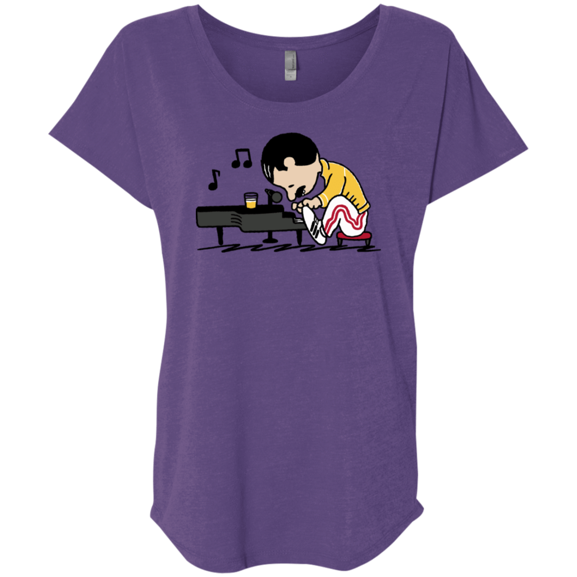 T-Shirts Purple Rush / X-Small Queenuts Triblend Dolman Sleeve