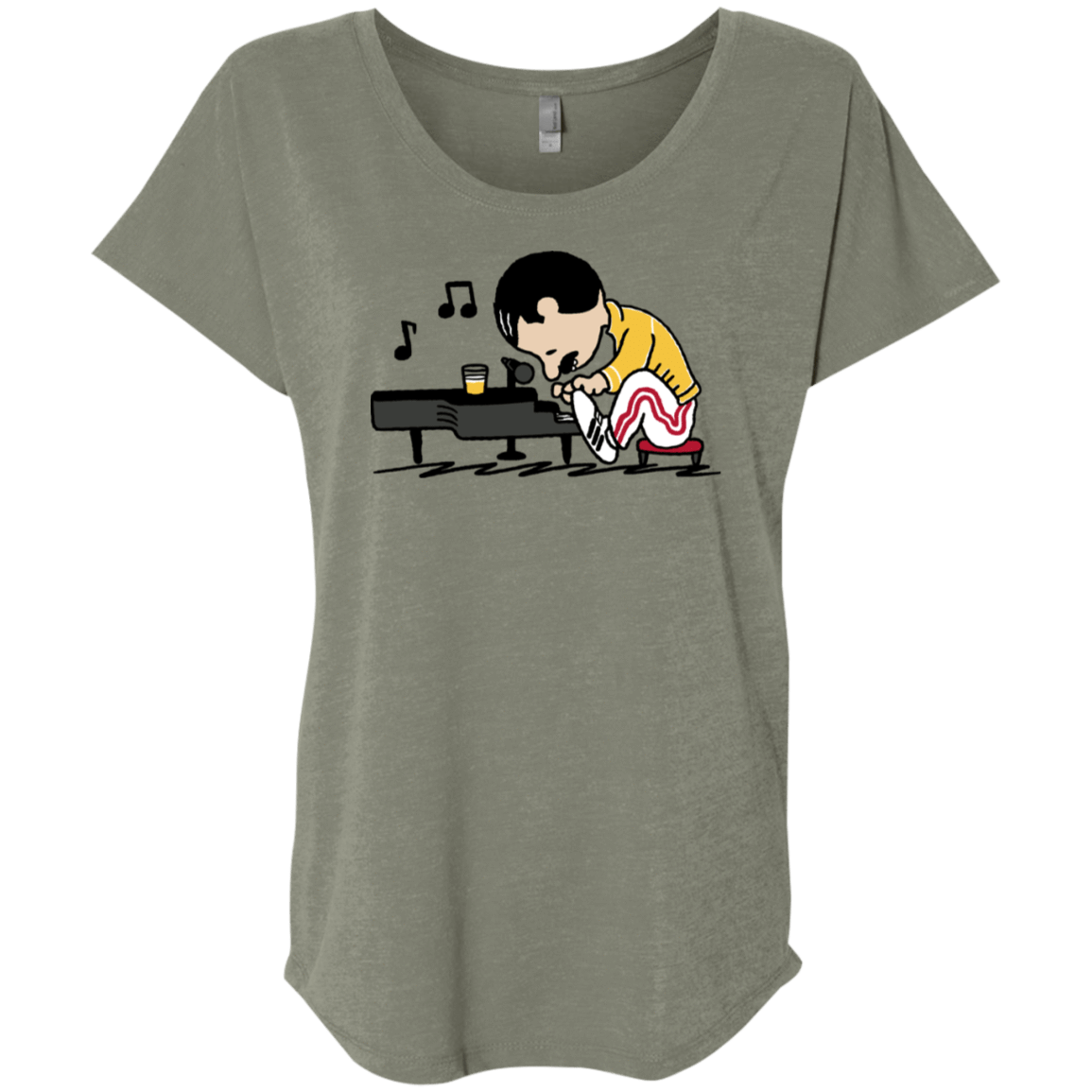 T-Shirts Venetian Grey / X-Small Queenuts Triblend Dolman Sleeve