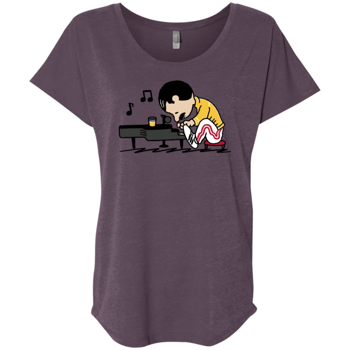 T-Shirts Vintage Purple / X-Small Queenuts Triblend Dolman Sleeve