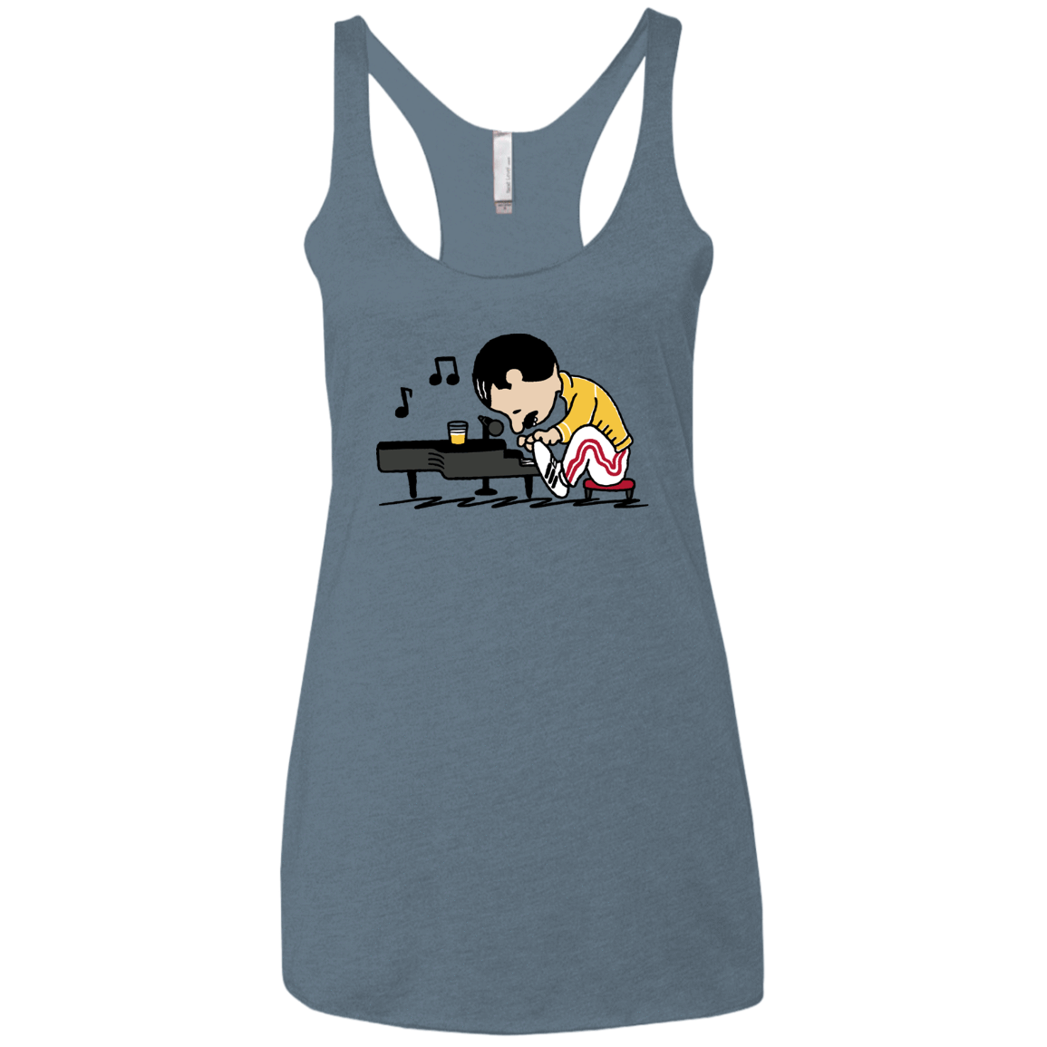 T-Shirts Indigo / X-Small Queenuts Women's Triblend Racerback Tank