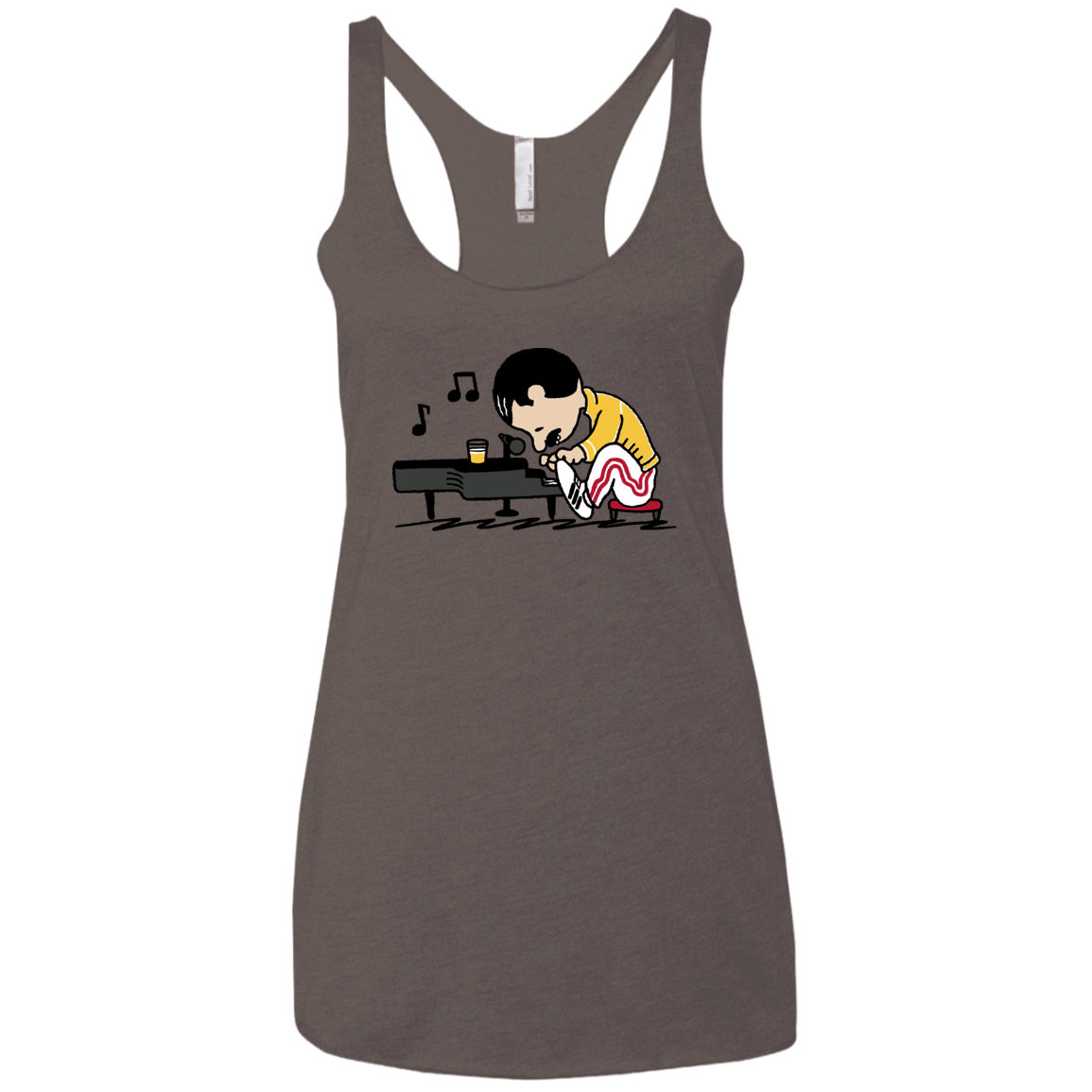 T-Shirts Macchiato / X-Small Queenuts Women's Triblend Racerback Tank