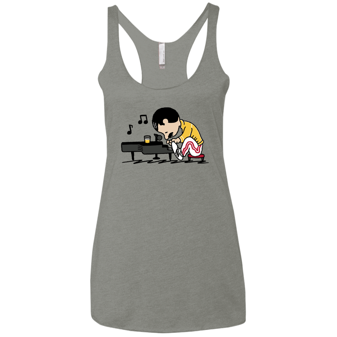 T-Shirts Venetian Grey / X-Small Queenuts Women's Triblend Racerback Tank