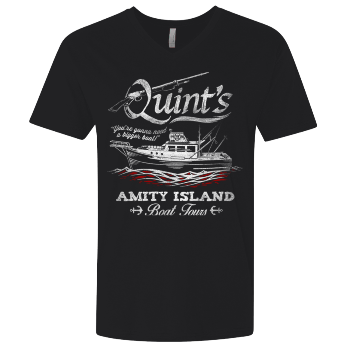T-Shirts Black / X-Small Quints Boat Tours Men's Premium V-Neck