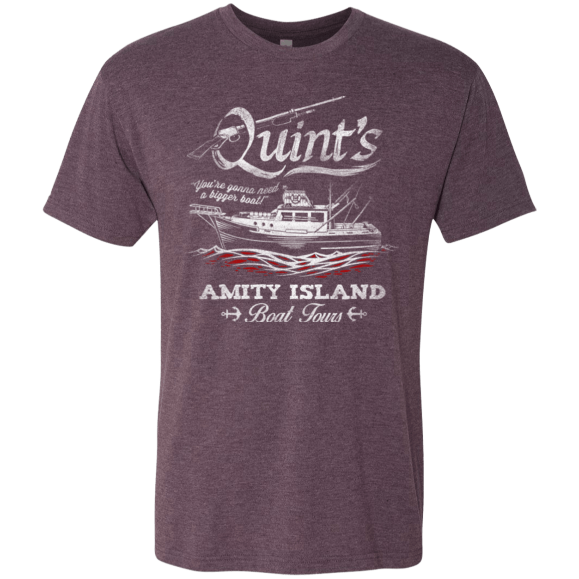 T-Shirts Vintage Purple / Small Quints Boat Tours Men's Triblend T-Shirt