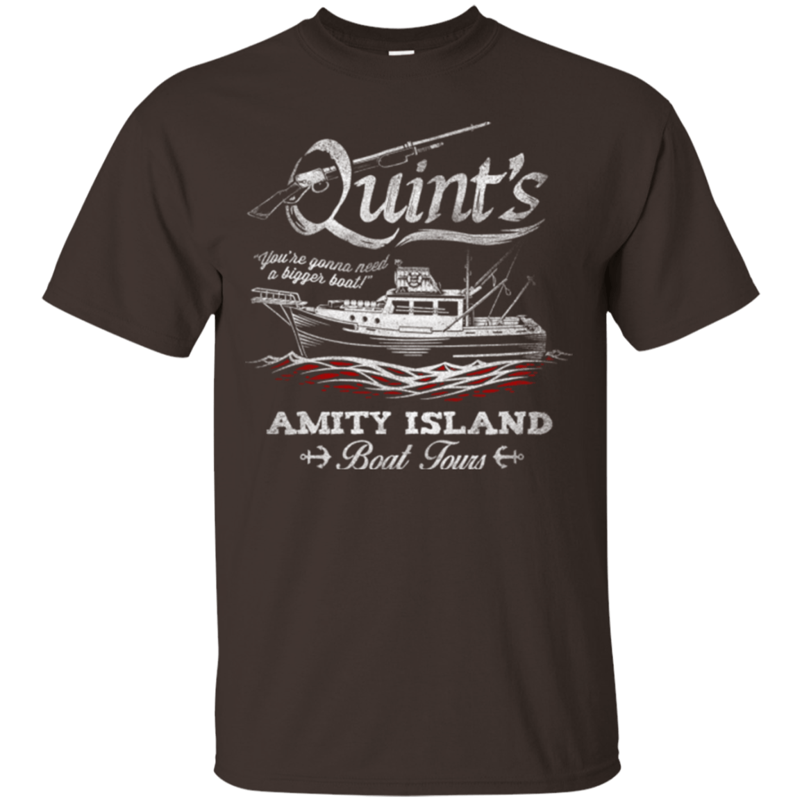 T-Shirts Dark Chocolate / Small Quints Boat Tours T-Shirt
