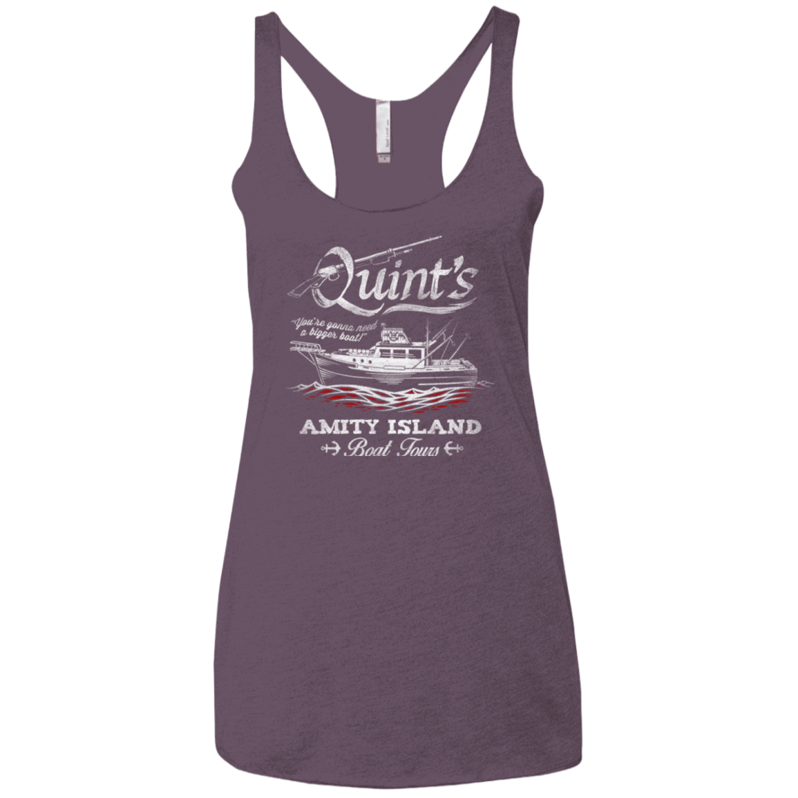 T-Shirts Vintage Purple / X-Small Quints Boat Tours Women's Triblend Racerback Tank